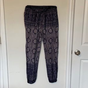 Women/Girls Linen Print Summer pants Limelight